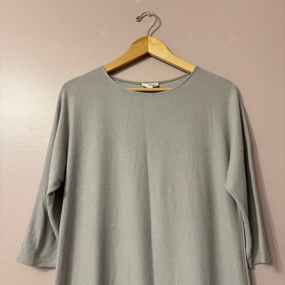 Aritzia Wilfred Free 3/4 Sleeve Mini Dress Gray Women Size M - Picture 3 of 6